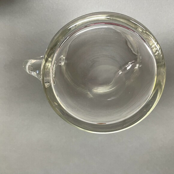 Clear Glass Pitcher 6 1/4" High Made in Poland - Picture 7 of 8